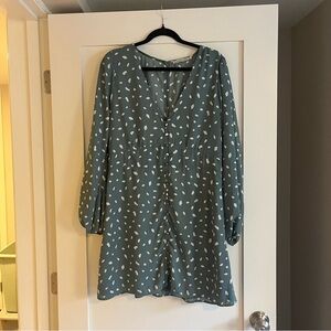 Abercrombie & Fitch Blue Dress with White Accents